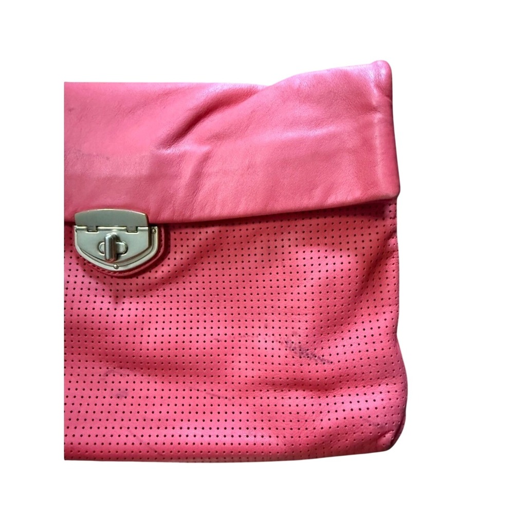 Banana Republic Gia Coral Perforated Slouchy Crossbody Leather Bag Office Siren - Picture 4 of 13
